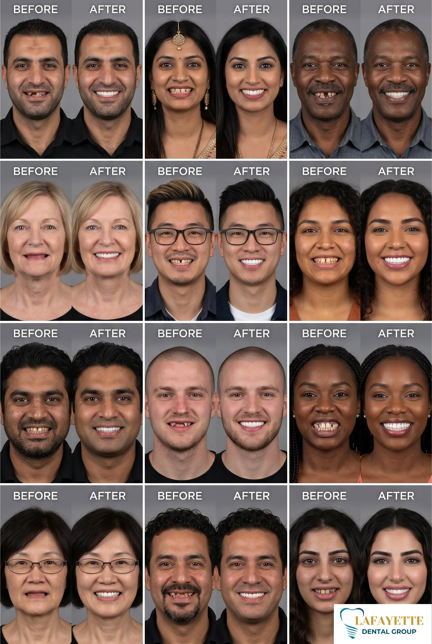 Before and After Dental Implants - Lafayette Dental Group